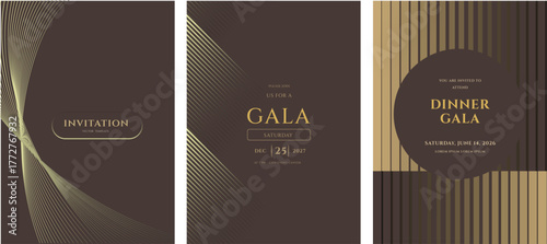 Elegant Gala Invitation Templates 2026 and 2027  Luxury Vector Design