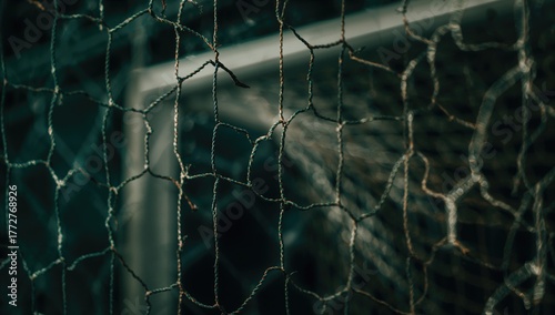 Photo of a soccer net with ...