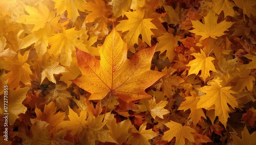 Fall atmosphere with maple ...