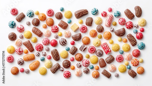 Vibrant sweets isolated on ...