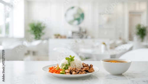 Bright and airy dining area...