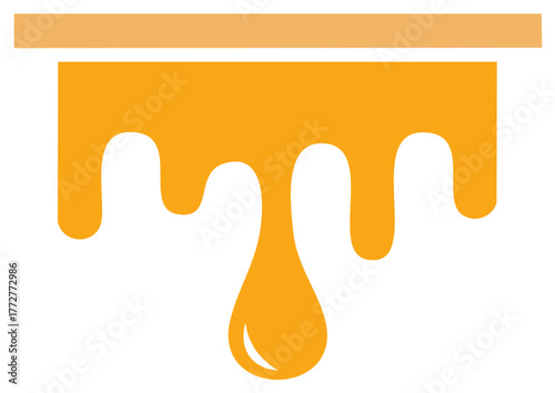 Honey Dripping, Golden Liquid Drips, Food Sweetener Syrup, Honeycomb Concept