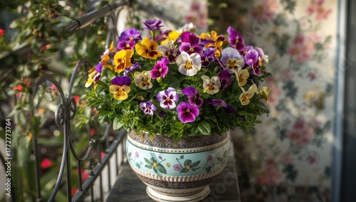 Vibrant mixed flowers in a ...
