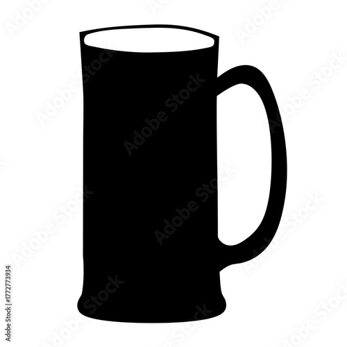 Silhouette of a beer stein ready to be filled with your favorite beverage