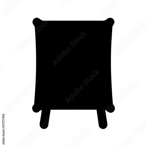 Blackboard on a stand for educational or informational purposes illustration