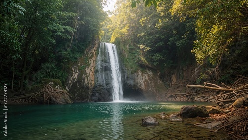 Tropical Rainforest Waterfa...