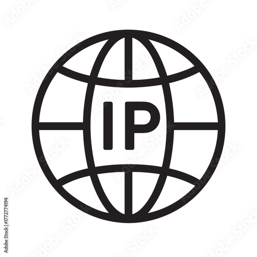 IP Address Globe Icon.
