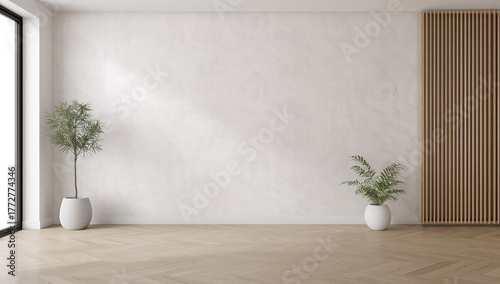 Empty room featuring white ...