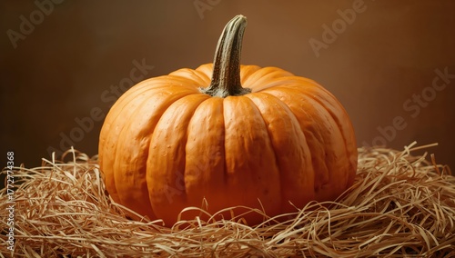 Mature Pumpkin Resting on D...