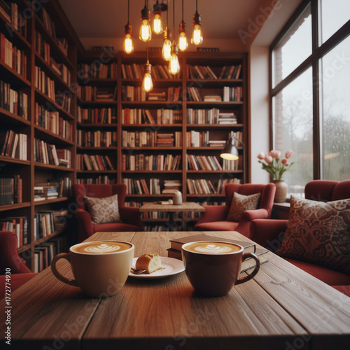 Cozy Library Coffee Break