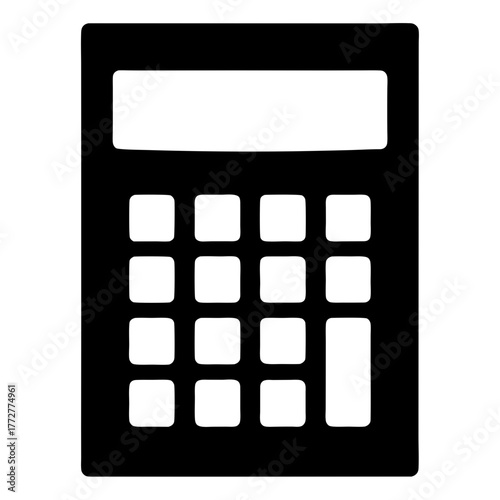 Digital calculator illustration, financial tools, mathematical calculations, accounting concepts and technology