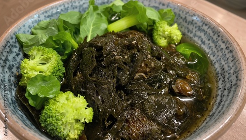 Dampened seaweed sheets lik...