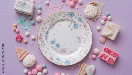 Dish decorated with a soft ...