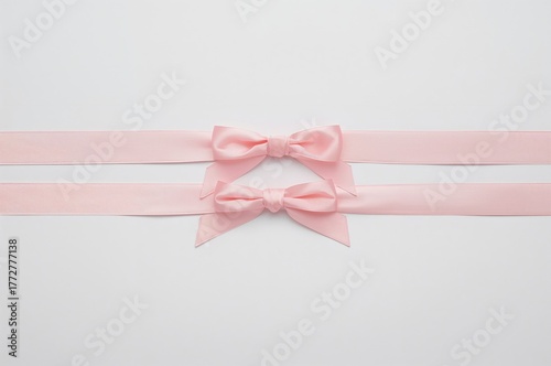 Two pink horizontal ribbons...