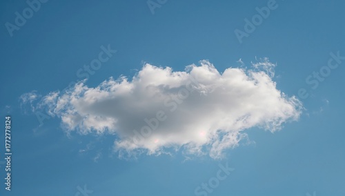 Fluffy White Cloud Against ...