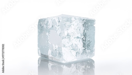 Clear natural ice block wit...