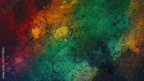 Multicolored oil sheen on w...