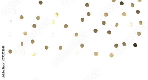 Elegant gold confetti on wh...