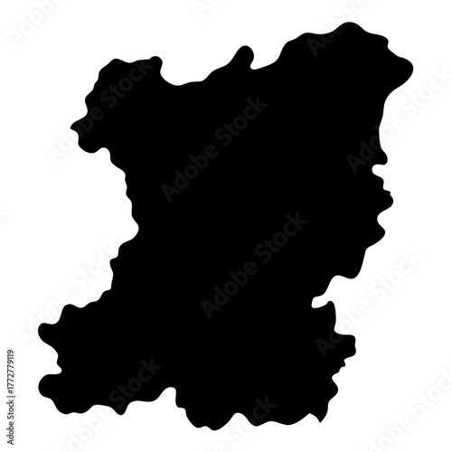 Silhouette of a Geographical Shape, Possibly a Province, Region, or State