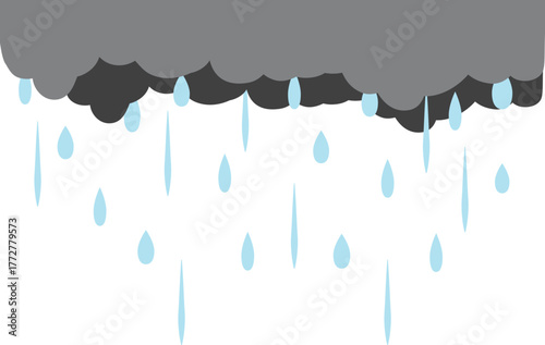 먹구름 속에서 내리는 빗방울 배경