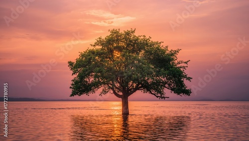 Stunning summer sunset illu...