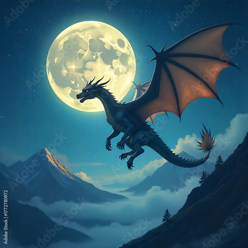 Dragon’s Moonlight Flight