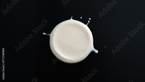 Circular milk splash agains...