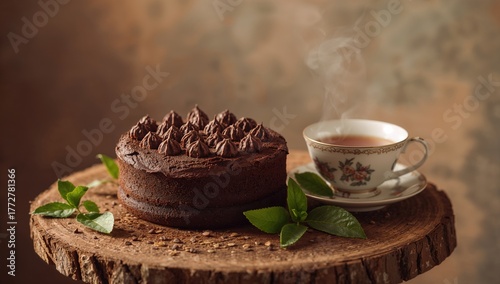 Delicious dessert paired wi...