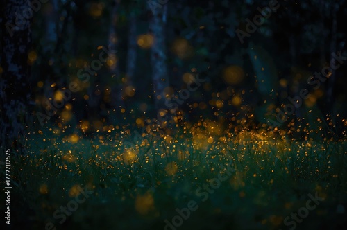 Enchanted forest aglow with...