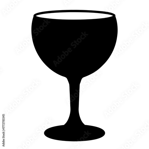 Elegant silhouette of a wine glass symbolizing celebration and sophisticated taste