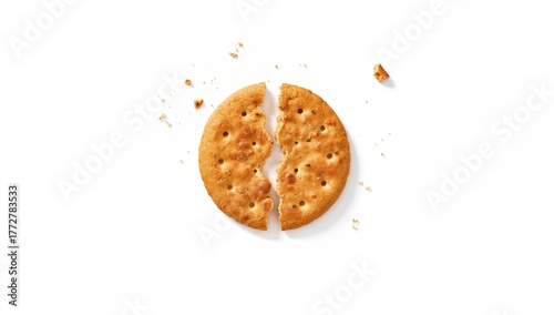 Cracker fragmented into thr...