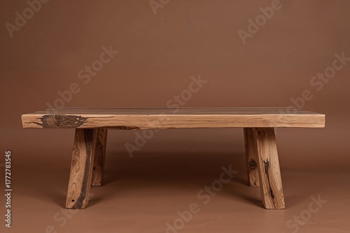 Wooden table with natural f...
