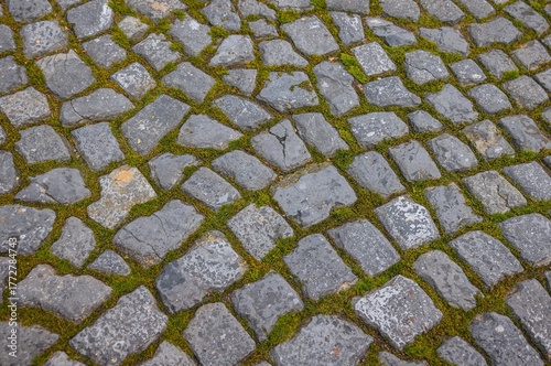 Detailed view of a stone wa...