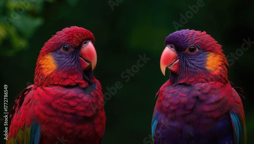 Close-up of Colorful Rosell...