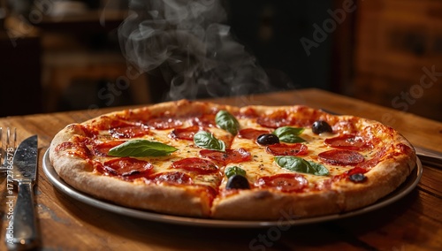 Pepperoni Pizza Topped With...