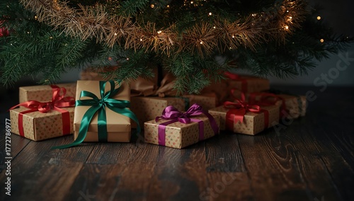 Gifts placed beneath the tr...