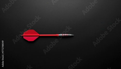 Single crimson dart arrow v...