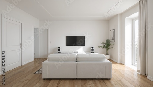 Contemporary minimalist liv...