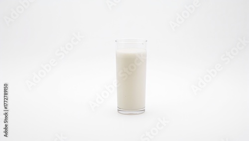 Glass of rice milk isolated...