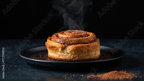 Freshly baked cinnamon roll...