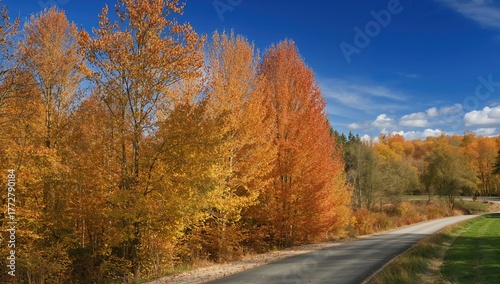 Autumn forest landscape wit...