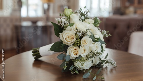 Elegant bouquet featuring w...