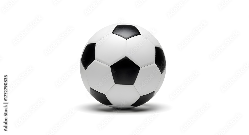 Fototapeta premium A classic black and white soccer ball isolated