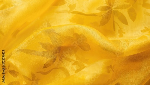 Translucent yellow fabric w...