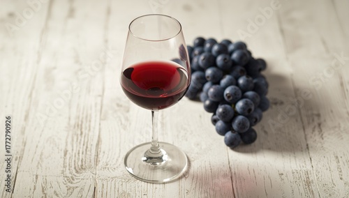 Glass of red wine alongside...