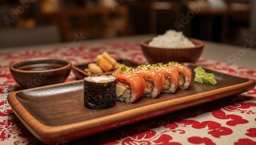 Japanese cuisine: Salmon an...