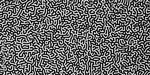 Diffusion reaction seamless vector pattern. Natural seamless line pattern. Linear design with biological shapes. Reaction-diffusion or truing pattern formation. abstract truing organic wallpaper. 