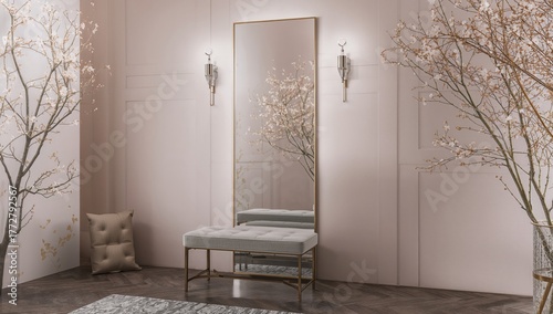 Full-length dressing mirror...