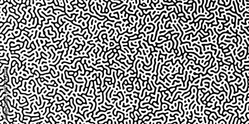 Diffusion reaction seamless vector pattern. Natural seamless line pattern. Linear design with biological shapes. Reaction-diffusion or truing pattern formation. abstract truing organic wallpaper. 