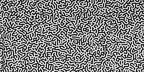 Diffusion reaction seamless vector pattern. Natural seamless line pattern. Linear design with biological shapes. Reaction-diffusion or truing pattern formation. abstract truing organic wallpaper. 